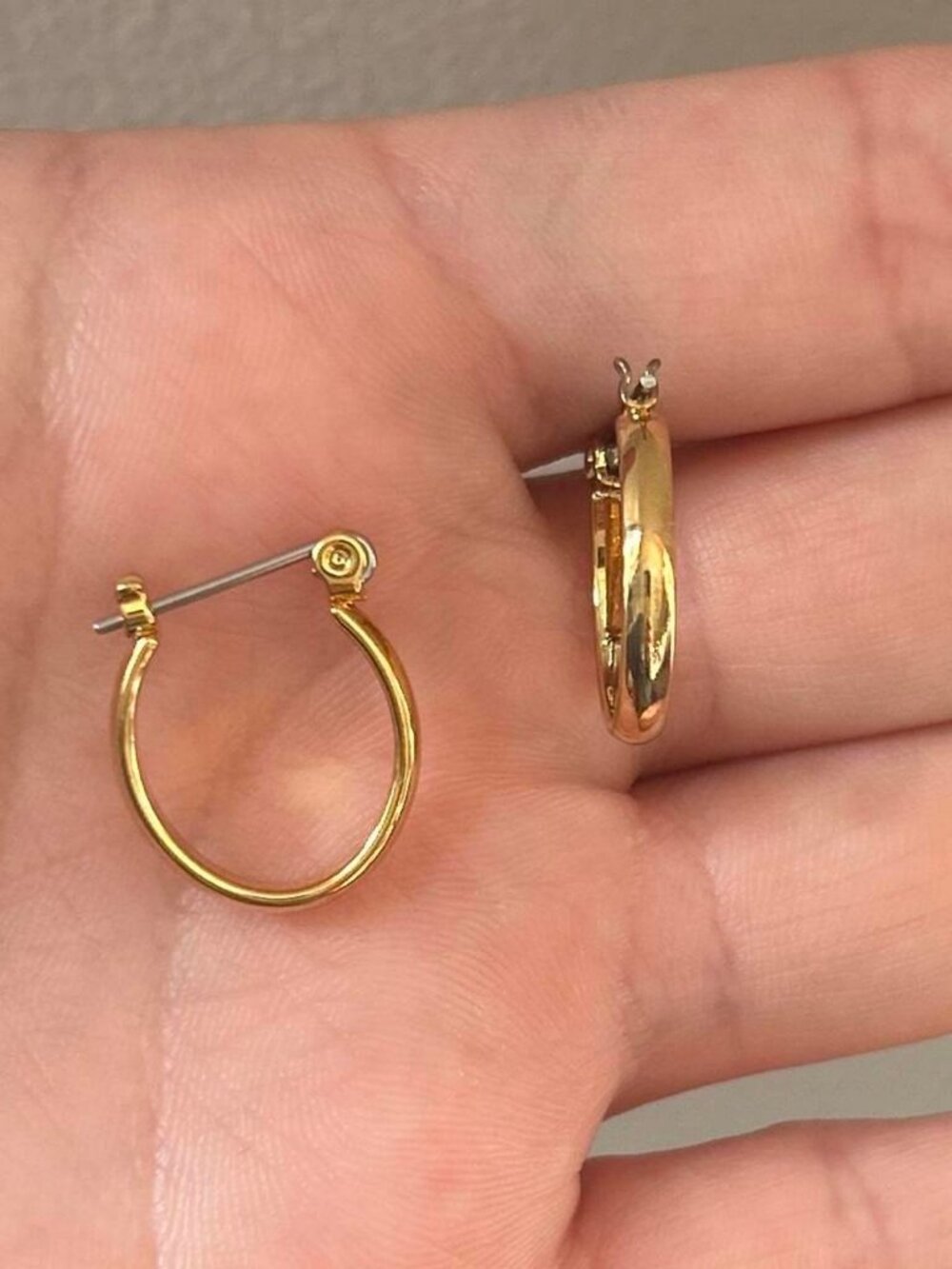 Gold Hoop Earrings Costume Jewelry Everyday